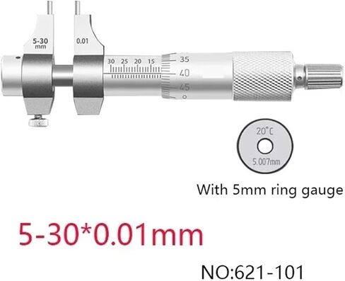 الفولاذ المقاوم للصدأ من النقطتين المكون من نقطتين ميكرومتر ميكرومتر القياس الداخلي 5-30/25-50-75-100MM0.01N حاكم القطر الداخلي (أصفر 1) in Kuwait