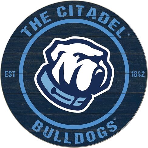 KH Sports Fan Citadel Bulldogs علامة دائرة ملونة ، 20 × 20 بوصة ، ديكور البلدغ للسكنب ، غرفة النوم ، كهف المروحة ، غرفة المعيشة ؛ اعرض روح فريقك مع هذا الجدار الفريد من القلعة in Saudi Arabia