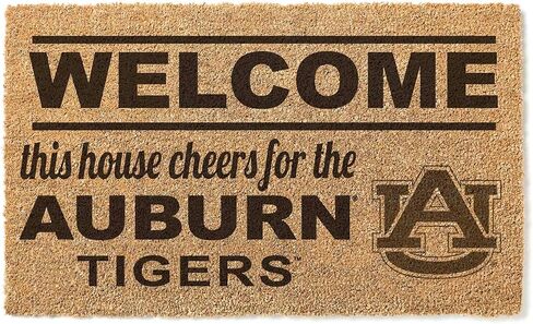 KH Sports Fan Auburn Tigers Welcome Coir Doormat, 18x30 Inches, Tigers Outdoor Rug; Display Your Team Spirit with This Unique Auburn Tigers Doormat in Saudi Arabia