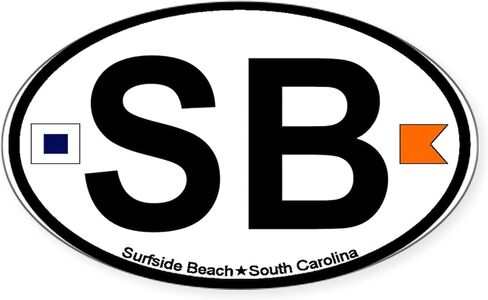 CafePress Surfside Beach SC Oval Sticker Oval Car Bumper Sticker in Kuwait