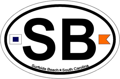 CafePress Surfside Beach SC Oval Sticker Oval Car Bumper Sticker in Kuwait
