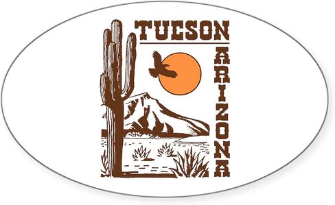 Cafepress Tucson Arizona Oval Car Sticker in Saudi Arabia