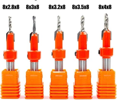 8mm Shank HSS Countersink Router Bit Screw Extractor Remon Demolition 1Pcs(3.2 x 8) in Saudi Arabia
