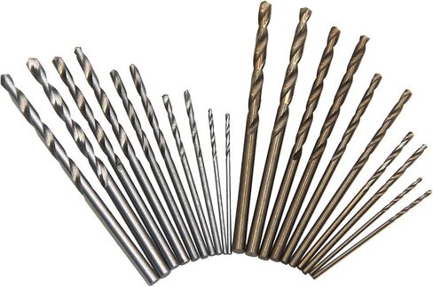 M35 Cobalt Contain Roasted Twist Drill 1-3mm High Speed Steel Full Grinding Hole Opening Tool Set 10Pcs(M35 Gold) in Saudi Arabia