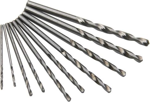 M35 Cobalt Contain Roasted Twist Drill 1-3mm High Speed Steel Full Grinding Hole Opening Tool Set 10Pcs(M35 Gold) in Saudi Arabia