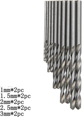 M35 Cobalt Contain Roasted Twist Drill 1-3mm High Speed Steel Full Grinding Hole Opening Tool Set 10Pcs(M35 Gold) in Saudi Arabia