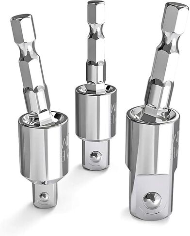 360° Electric Drill Air Screwdriver Sleeve Universal Adapter Hex Handle 1Pcs(0.5 inch) in Saudi Arabia