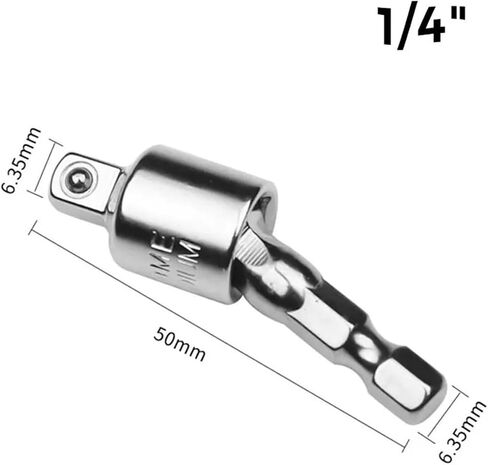 360° Electric Drill Air Screwdriver Sleeve Universal Adapter Hex Handle 1Pcs(0.5 inch) in Saudi Arabia