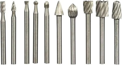 توجيه الخشب دوار طحن ملفات دوارة أدوات قطع الخشب الحفر 6/10pcs (6pcs الفضة) in Saudi Arabia