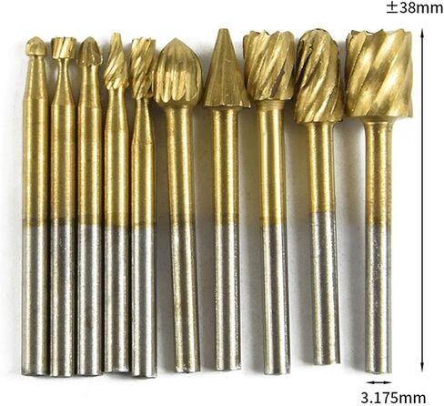 توجيه الخشب دوار طحن ملفات دوارة أدوات قطع الخشب الحفر 6/10pcs (6pcs الفضة) in Saudi Arabia