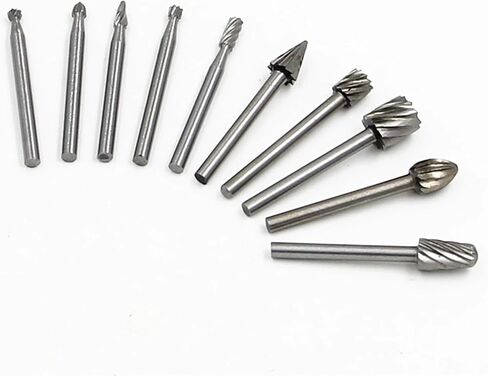 توجيه الخشب دوار طحن ملفات دوارة أدوات قطع الخشب الحفر 6/10pcs (6pcs الفضة) in Saudi Arabia