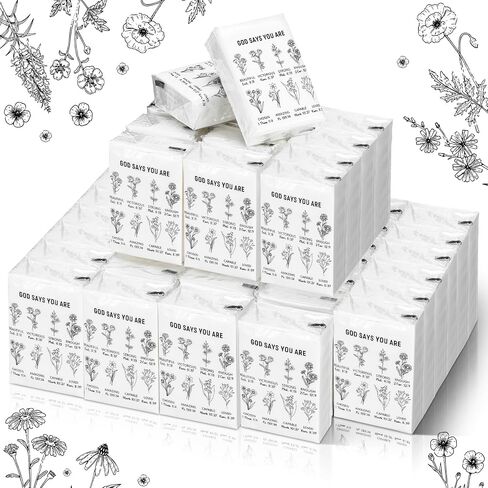 yinder 60 pack christian facial size size facial مع محفظة آية الكتاب المقدس ، والسفر ، والجيب ، وحجم السفر 3 حزم الأنسجة الفردية لحفل التخرج من الزفاف (الآية الكتابية) in Saudi Arabia