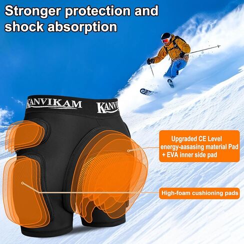 شورتات وركك الأطفال مع وسادات إيفا سميكة ، وحماية وسادة عظمة سيليكون على مستوى CE للتزلج على التزلج على التزلج على التزلج على التزلج على التزلج على التزلج على التزلج in Kuwait