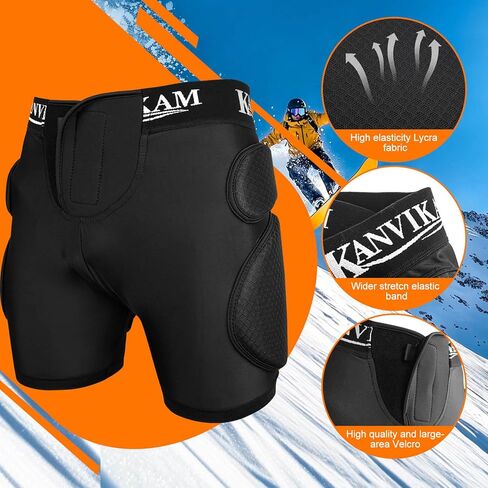 شورتات وركك الأطفال مع وسادات إيفا سميكة ، وحماية وسادة عظمة سيليكون على مستوى CE للتزلج على التزلج على التزلج على التزلج على التزلج على التزلج على التزلج على التزلج in Kuwait