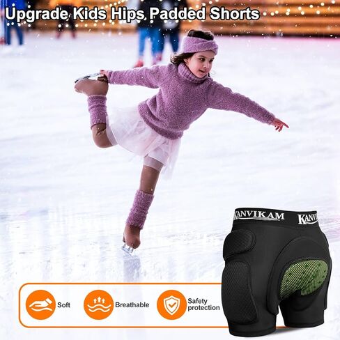 شورتات وركك الأطفال مع وسادات إيفا سميكة ، وحماية وسادة عظمة سيليكون على مستوى CE للتزلج على التزلج على التزلج على التزلج على التزلج على التزلج على التزلج على التزلج in Kuwait