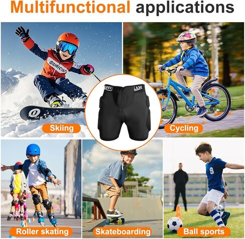 شورتات وركك الأطفال مع وسادات إيفا سميكة ، وحماية وسادة عظمة سيليكون على مستوى CE للتزلج على التزلج على التزلج على التزلج على التزلج على التزلج على التزلج على التزلج in Kuwait