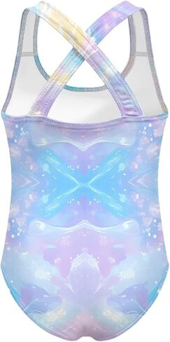 Girls One Piece Swimsuits Teens Sleeveless Back Cross Strap Bathing Suit Kids Quick Dry Cute Beach Swimwear(5-14) in Saudi Arabia