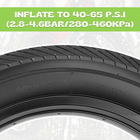 WEEROCK 20 Inch E Bike Tires 20X4.0 Fat Bicycle Tire Foldable Replacement Bicycle Tyre for 20" Snow Bike Tricycle Electric Bike, Black in Saudi Arabia