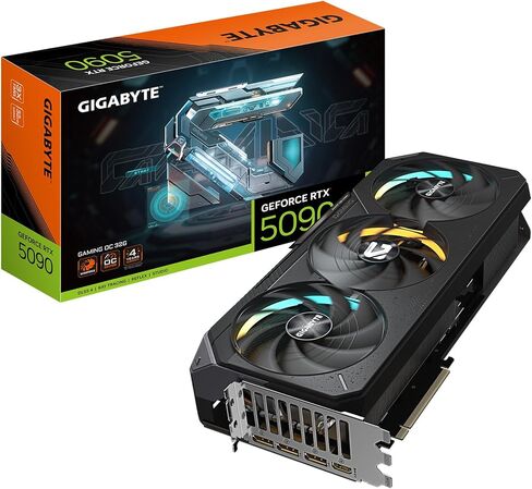GIGABYTE AORUS GEFORCE RTX 5090 MASTER 32G GRATHS ، نظام تبريد Windforce ، بطاقة فيديو 32 جيجابايت 512 بت ، GV-N5090AORUS M-32GD فيديو in Saudi Arabia