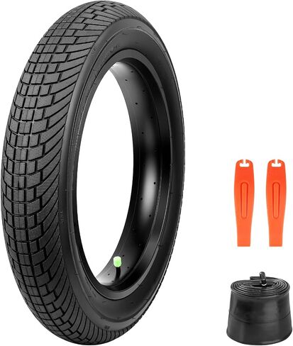 WEEROCK 20 Inch E Bike Tires 20X4.0 Fat Bicycle Tire Foldable Replacement Bicycle Tyre for 20" Snow Bike Tricycle Electric Bike, Black in Saudi Arabia