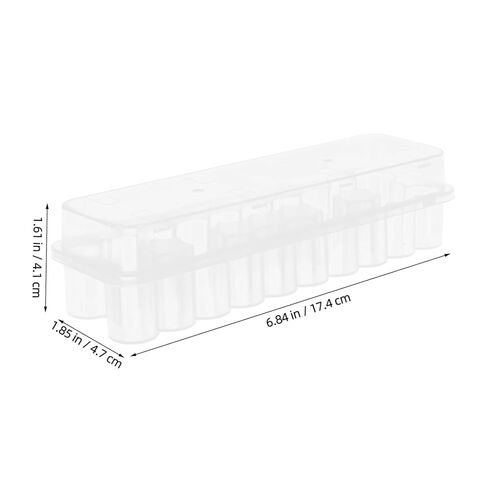 Gatuida Plastic Vial Box Case for 3ml Transparent Storage Container for Essential Oils and Microtube Holder with Lid for Safe Storage and Organization 24 Count in Saudi Arabia