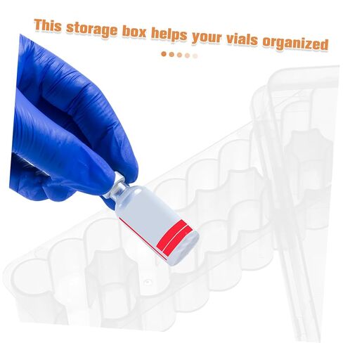 Gatuida Plastic Vial Box Case for 3ml Transparent Storage Container for Essential Oils and Microtube Holder with Lid for Safe Storage and Organization 24 Count in Saudi Arabia