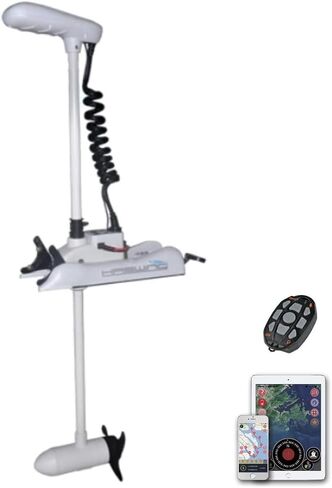 HASWING Electric Trolling Motor – 12V 48" 55lbs Cayman GPS Shaft Bow Mount Portable Fishing Boat Saltwater Freshwater with Wireless Remote and Quick Release Bracket 50736-120B-Q in Saudi Arabia