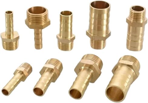 20/100pcs pc series التجهيزات النحاسية مع خيط الذكور 6 مم/8 مم/10 مم/12mm pagoda pagoda hose barb tail tile tiptings (Barb 10mm-1i2،20 pcs) in Saudi Arabia
