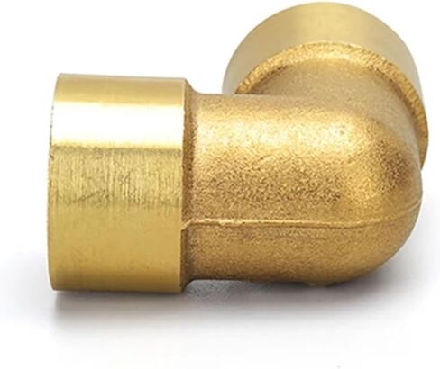 Female x Female Thread 1/8" 1/4" 3/8" 1/2" 3/4" 1" 90 Deg Brass Elbow Pipe Fitting Connector Coupler For Water Fuel Copper 1pcs(3/8") in Saudi Arabia