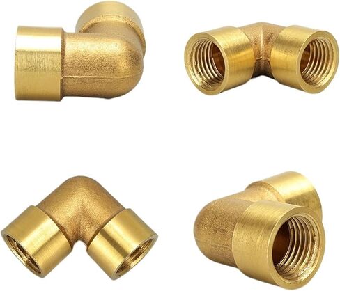Female x Female Thread 1/8" 1/4" 3/8" 1/2" 3/4" 1" 90 Deg Brass Elbow Pipe Fitting Connector Coupler For Water Fuel Copper 1pcs(3/8") in Saudi Arabia