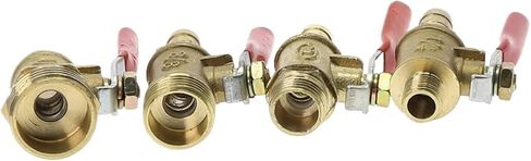 Brass Barbed ball valve 4-12 Hose Barb 1/8'' 1/2'' 1/4'' Male Thread Connector Joint Copper Pipe Fitting Coupler Adapter(1/2 inch,12mm Hose Barb) in Saudi Arabia