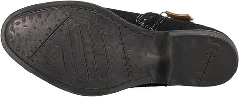 Dingo Womens Daisy Mae Embroidery Round Toe Zippered Casual Boots Ankle Low Heel 1-2" - Black in Saudi Arabia