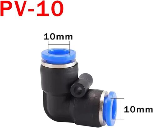 20/50 PCS PV Degree Elbow Pneumatic Quick Fitting Plastic 4mm 6mm 8mm 10mm 12mm Air Parts Pipe Push In Water Quick Connector(PV-4,50 PCS) in Saudi Arabia