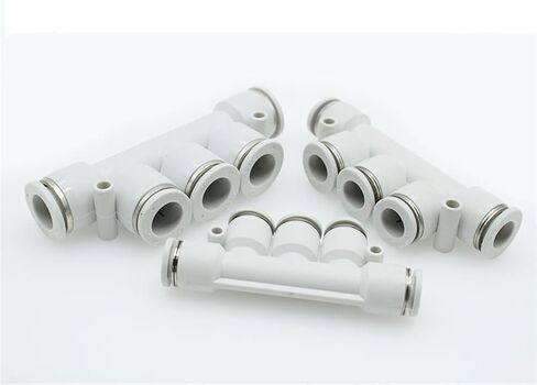 Pneumatic Air Hose Connectors PK 5-ways Fitting 6 8 10 12mm White Premium Adapter Quick Release Connector Pneumatic Accessories(10mm) in Saudi Arabia