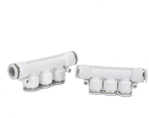 Pneumatic Air Hose Connectors PK 5-ways Fitting 6 8 10 12mm White Premium Adapter Quick Release Connector Pneumatic Accessories(10mm) in Saudi Arabia