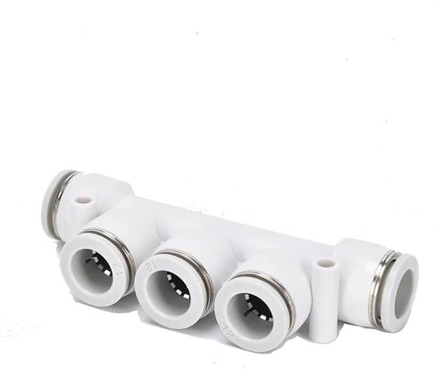 Pneumatic Air Hose Connectors PK 5-ways Fitting 6 8 10 12mm White Premium Adapter Quick Release Connector Pneumatic Accessories(10mm) in Saudi Arabia