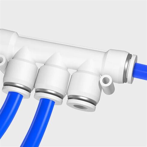 Pneumatic Air Hose Connectors PK 5-ways Fitting 6 8 10 12mm White Premium Adapter Quick Release Connector Pneumatic Accessories(10mm) in Saudi Arabia