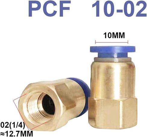 1PCS Pneumatic connector PCF 4mm-12mm fitting thread 1/8" 1/4" 3/8" 1/2" air tube Thread Female Straight Air Fitting(10-03) in Saudi Arabia