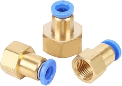 1PCS Pneumatic connector PCF 4mm-12mm fitting thread 1/8" 1/4" 3/8" 1/2" air tube Thread Female Straight Air Fitting(10-03) in Saudi Arabia
