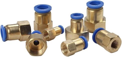 1PCS Pneumatic connector PCF 4mm-12mm fitting thread 1/8" 1/4" 3/8" 1/2" air tube Thread Female Straight Air Fitting(10-03) in Saudi Arabia