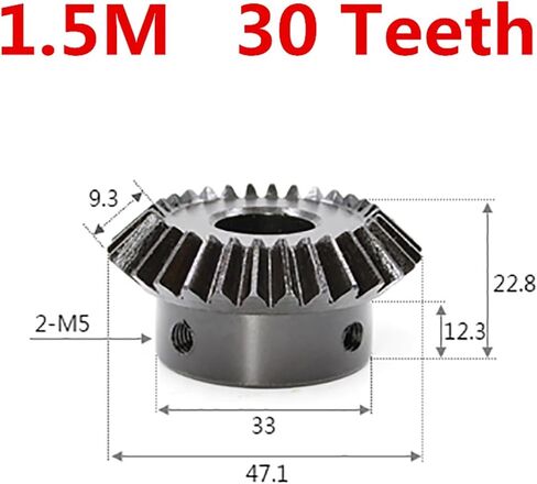 ترس محرك الصلب 2pcs 1.5m أسنان التروس المبللة مع ثقب داخلي تحركية تروس الصلب ثقب المسمار (25 أسنان 15 ملم ثقب) in Saudi Arabia