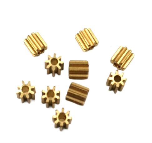 ترس محرك الصلب 10pcs 82a 0.6m قطر ترس النحاس 6 مم 0.6 وحدة 8 ثقب الأسنان 1.98 ملم تروس محرك لعبة صغيرة النحاس in Kuwait