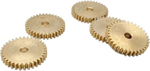 Steel Motor Drive Gear 2pcs 0.5M 34T 3mm Hole Loose Fitting Metal Copper Flat Spur Gear 3a4 Teeth in Saudi Arabia