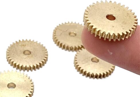 Steel Motor Drive Gear 2pcs 0.5M 34T 3mm Hole Loose Fitting Metal Copper Flat Spur Gear 3a4 Teeth in Saudi Arabia