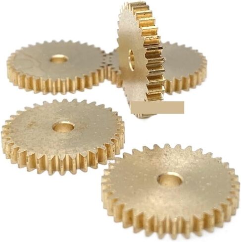 Steel Motor Drive Gear 2pcs 0.5M 34T 3mm Hole Loose Fitting Metal Copper Flat Spur Gear 3a4 Teeth in Saudi Arabia