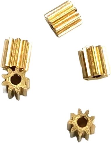 Steel Motor Drive Gear 5pcs 91A 0.25M Brass Pinion 9 Teeth OD 2.8mm Metal Copper Hole 0.97mm Mechanical Small Modulus Gear(9 Teeth-Height 1.5mm) in Saudi Arabia