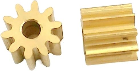 Steel Motor Drive Gear 1PC 10T 0.8M Copper Gear 10 Teeth Brass Pinion Hole 3/3.17/4/5mm 103A 104A 105A(3mm) in Saudi Arabia