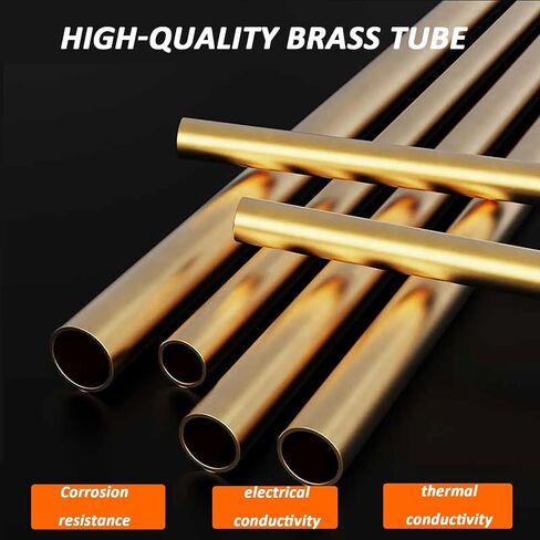 Brass Round Tube, 1 PC 500mm Length Brass Round Tube OD 38mm,40mm,42mm,45mm Brass Tubing for DIY Projects, Crafts Making and Industrial Applications,38mm*1mm(45mm*3mm) in Saudi Arabia