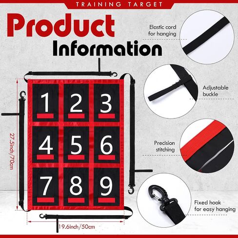 Vinsot 2 Pack Strike Zone Pitching Target for Baseball Net, Numbered Target, Adjustable Baseball Softball Pitching Mat Practice Accuracy Training Throwing Hitting for 6x6, 7x7 or 8x8 Foot Nets in Saudi Arabia