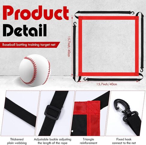 Vinsot 2 Pack Strike Zone Pitching Target for Baseball Net, Numbered Target, Adjustable Baseball Softball Pitching Mat Practice Accuracy Training Throwing Hitting for 6x6, 7x7 or 8x8 Foot Nets in Saudi Arabia